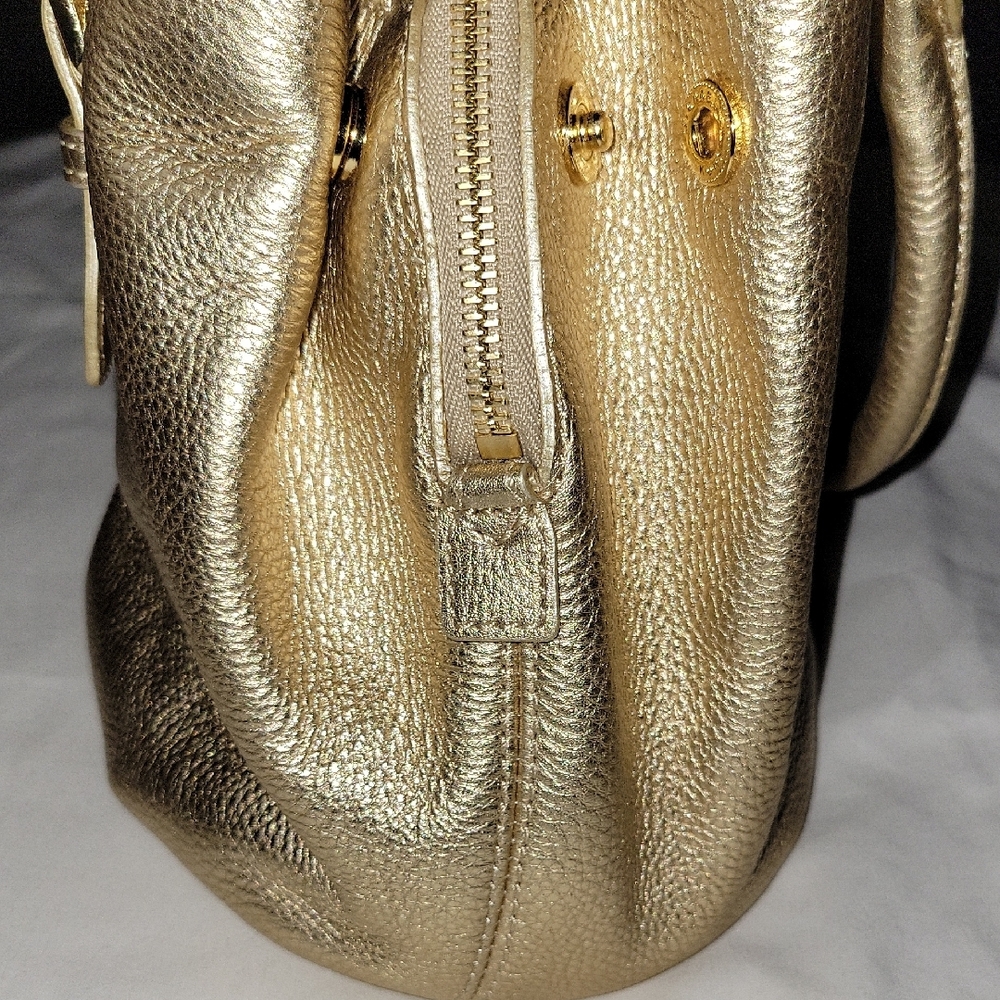 MICHAEL Michael Kors Metallic Gold Satchel - Picture 4 of 10